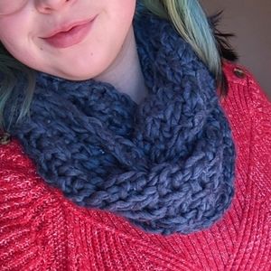 Old Navy Blue Knit Infinity Scarf